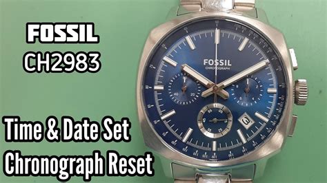 change date on fossil watch.